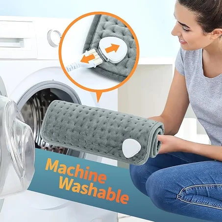 وسادة تدفئة كهربائية لتخفيف الام الظهر من بونيكوزي، 24 انش × 12 انش، رمادي، فلانيل، 10 اعدادات للحرارة، 3 خيارات للمؤقت، ايقاف تلقائي العلامة التجارية: بونيكزي