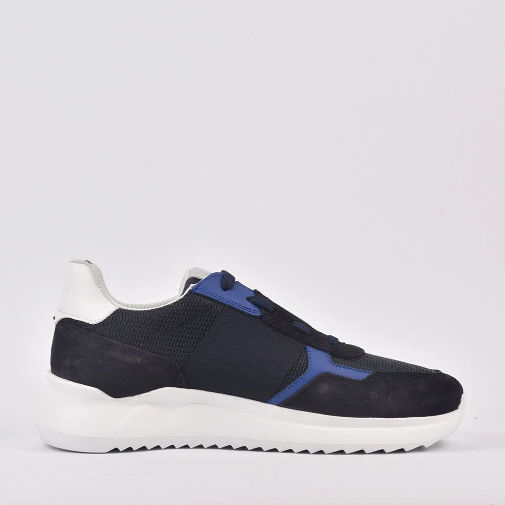 HARMONT AND BLAINE SCARPA UOMO CAMOSCIO TEX FABRIC BLUU
