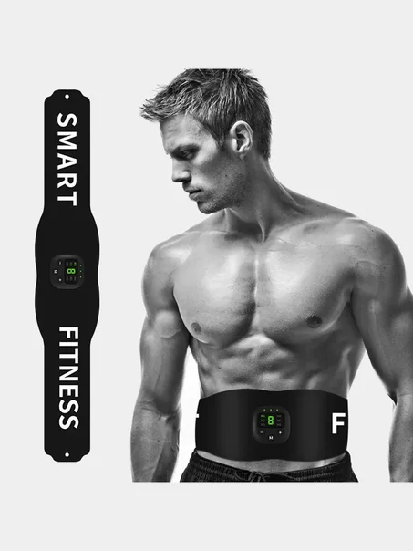 EMS Стимулятор мышц Sculptor Pro — Профессиональный пояс для пресса и похудения, 6 режимов, эффект тренировки в зале