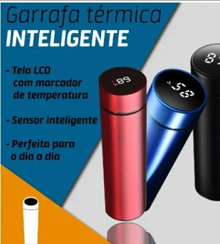 قنينة ماء دكيية 500 مل من الفولاد المقاوم للصدا مع عزل لمسي و عرض دكي لدرجة الحرارة و كاس فراغي رقمي