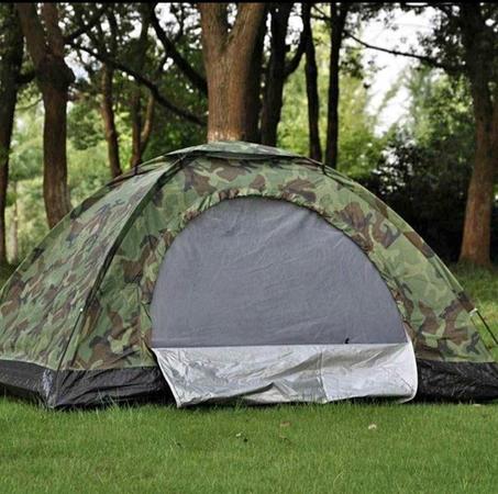 Tente Militaire 4 Personnes – Étanche & Résistante, Tente de Camping Portable 208x208x145 cm