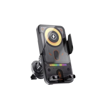 حامل هاتف ذكي مغناطيسي للسيارة مع شاحن لاسلكي