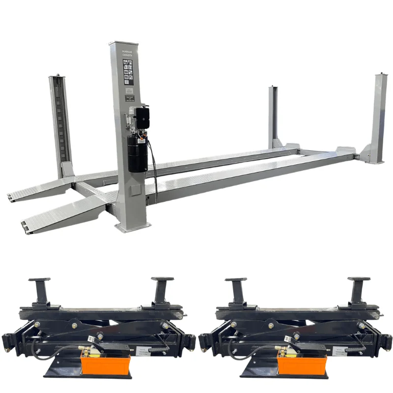 Triumph NTR-24 24,000 lb. Heavy-Duty 4-Post Lift Combo – Dual 15,000 lb. + Rolling Jacks – Factory-Direct Savings