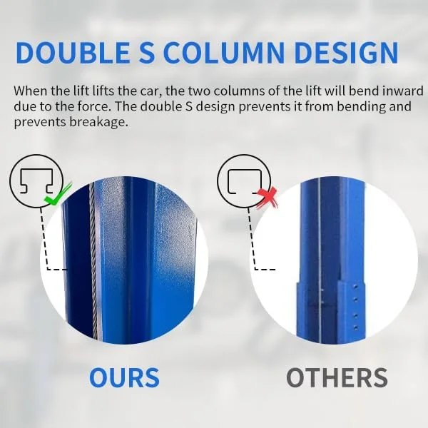 KATOOL® KT-LM1100S 11,000-lb. Capacity Two-Post Lift | Floor Plate Base Design | Professional Heavy-Duty Auto Hoist