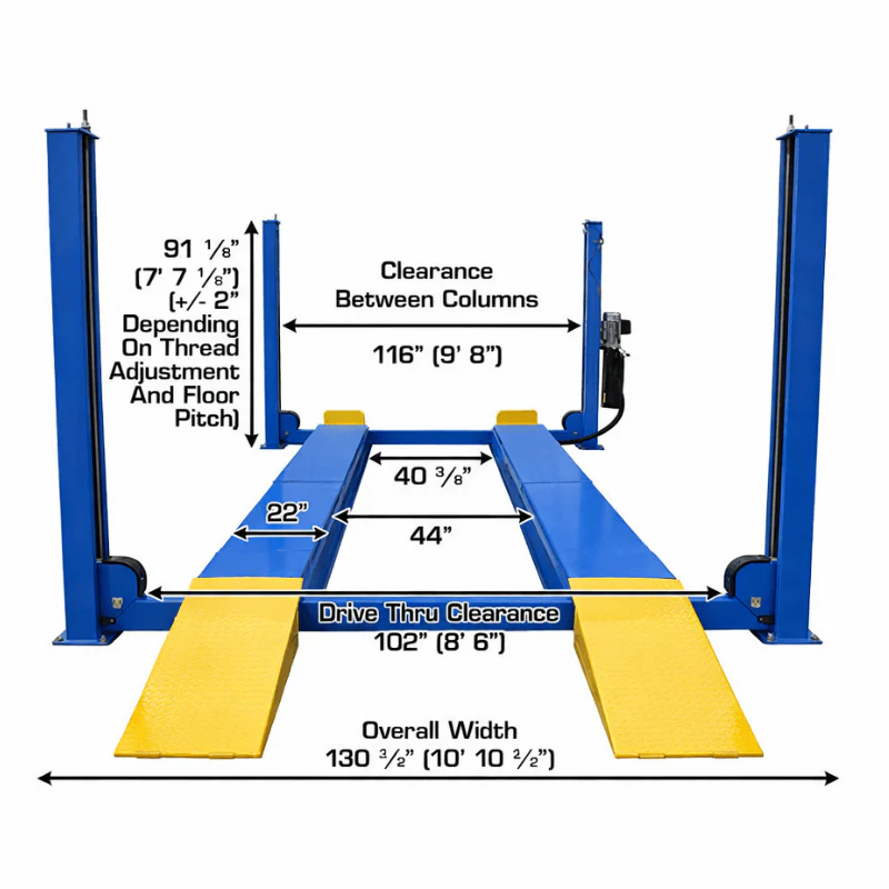 Atlas 414A 4 Post Alignment Lift + (2) RJ8 Rolling Jacks Combo & Free shipping