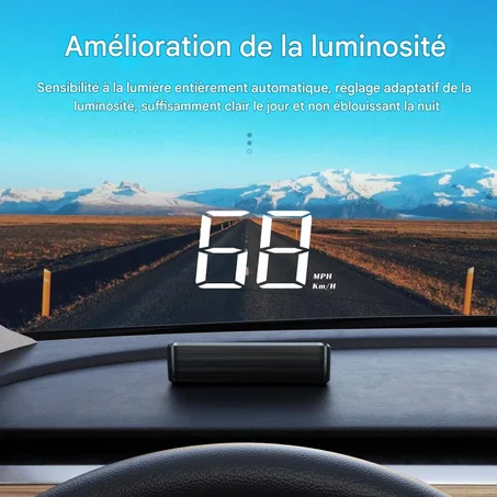 Projecteur HUD numérique sur pare-brise avec luminosité