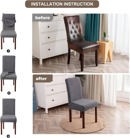 Housses des chaises  pour salle à manger, extensibles