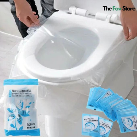 Housses de siège de toilette jetables, couvre-siège en plastique imperméable, pour emballage de voyage individuel