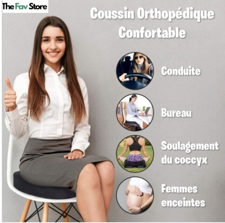 Coussin Ergonomique pour Voiture et Bureau confortable