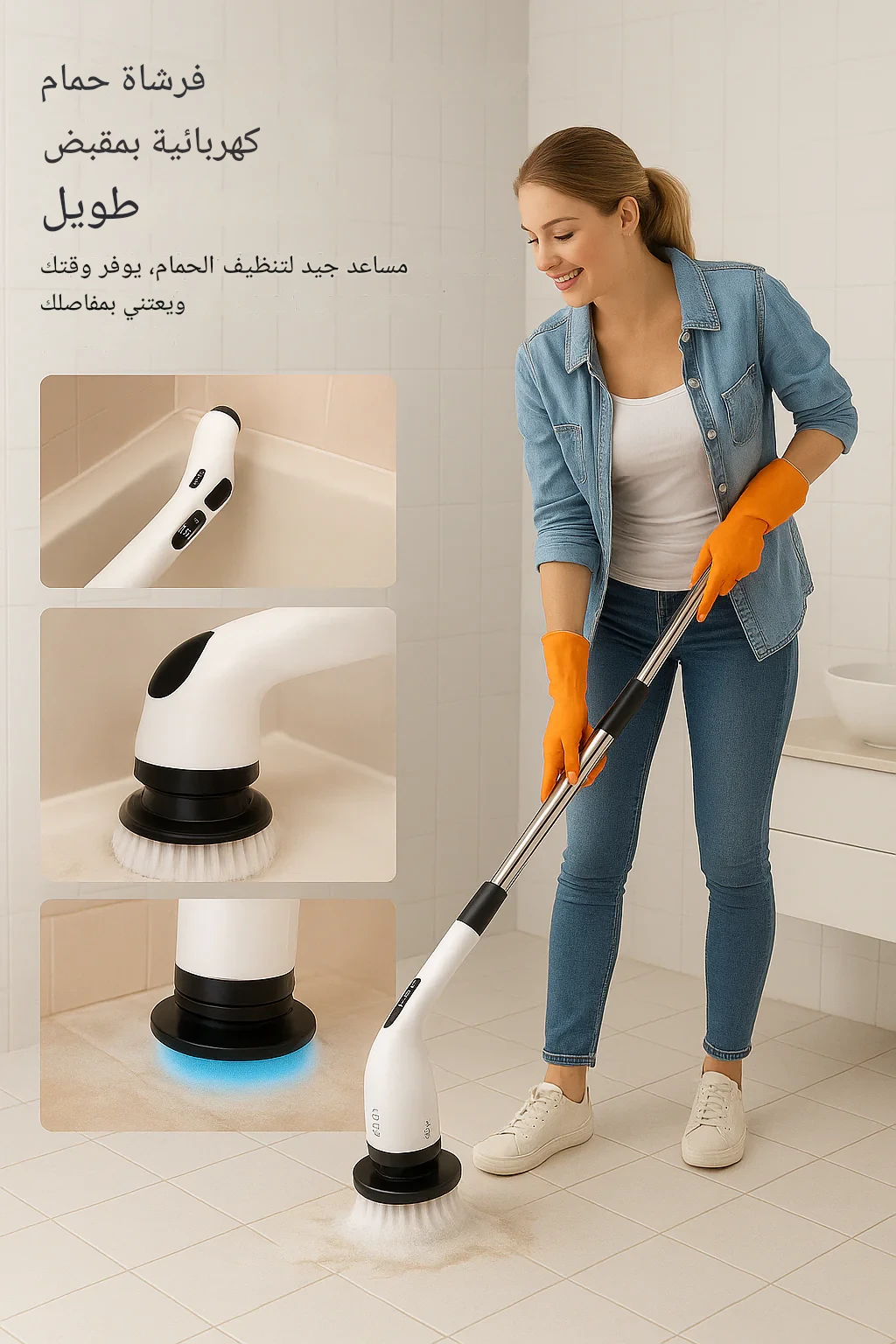 فرشاة تنظيف كهربائية 9 في 1