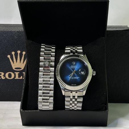 ساعة رولكس فاخرة رجالية أوتوماتيك – سوار ستيل أنيق