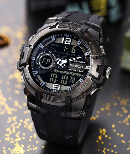 ساعة رياضية متعددة الوضائف للرجال