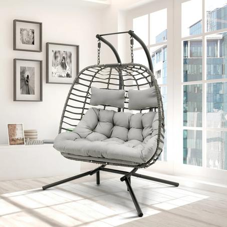 Burhans 2 Person Swing Chair with Stand