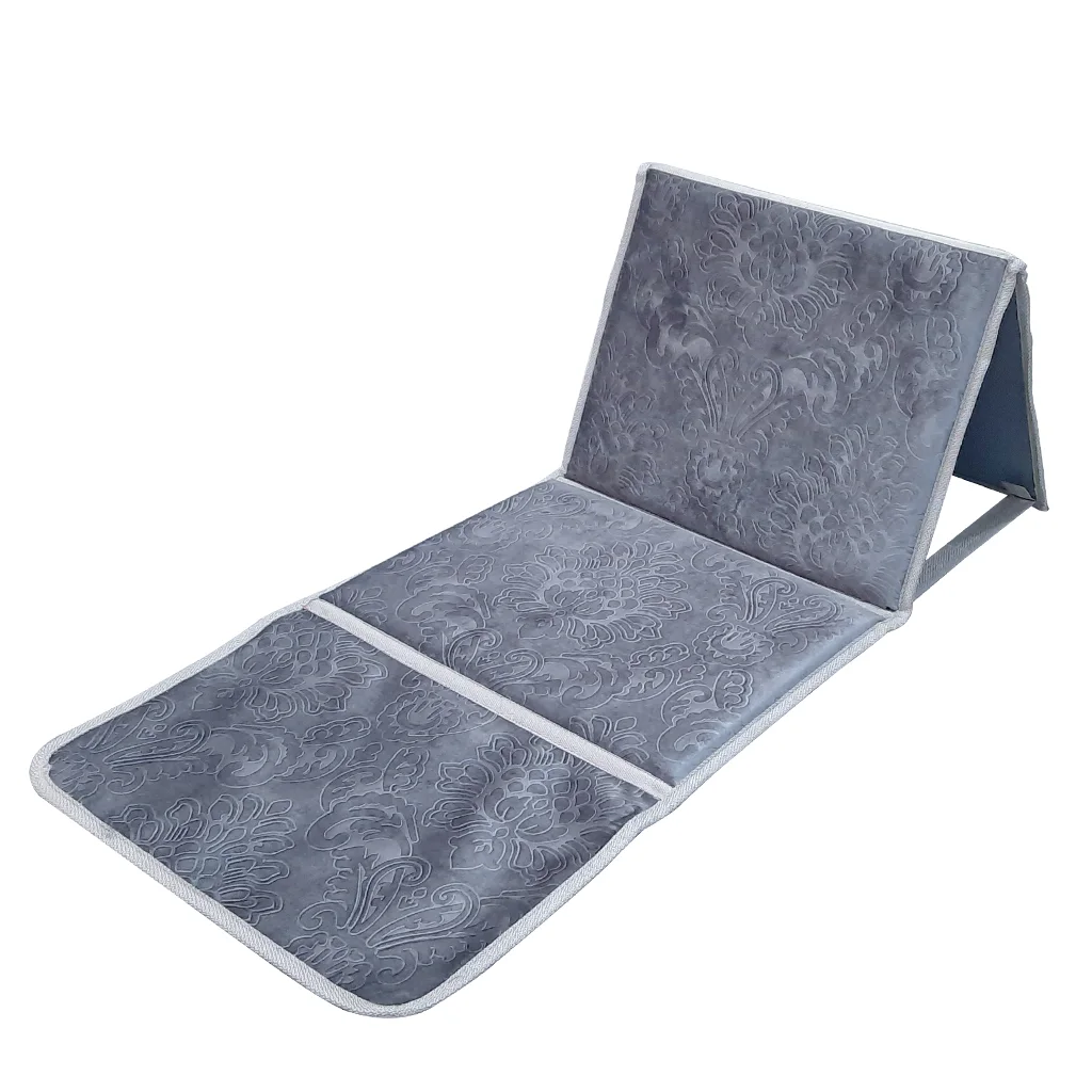 سجادة صلاة الفاخرة قابلة للطي 2في1 مع حقيبة لحمل سهل بمسند ظهر مريح Tapis De Prière Avec Dossier Pliable 106x483