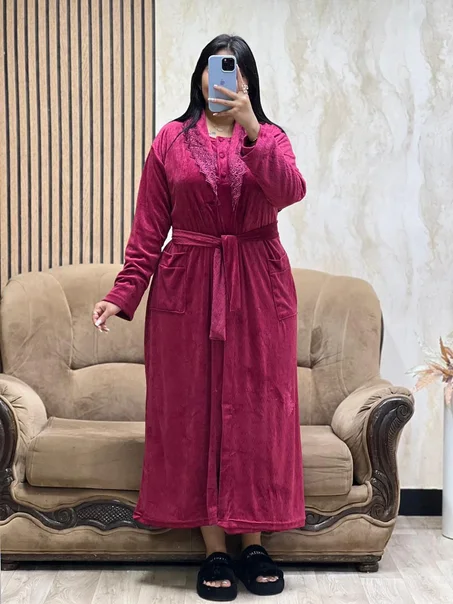 بيجامة دوبياس الناعمة من ثوب الموبرا بيجاما طويلة + بينوار 😍