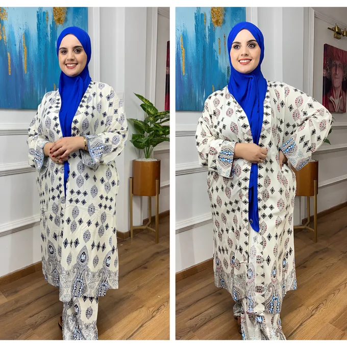 أونسومبل أوفر خريفي 2 قطع من ثوب الخيط الممتاز 😍