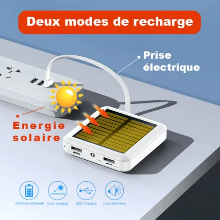 Power Bank Solaire Double Recharge : Le Compagnon Énergétique Indispensable !