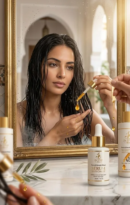 سيروم Force & Densité ضد التساقط Ja D'or Bio -المركز-يوقف التساقط وينبت الشعر و يحد من التقسف 30 مل