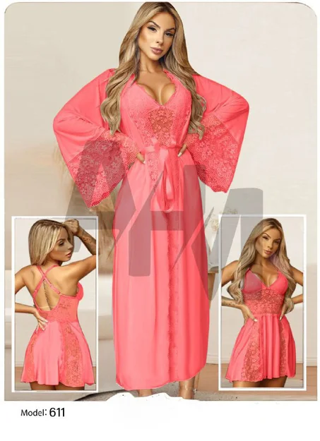 لانجيري قصير مع روب طويل الكود 611