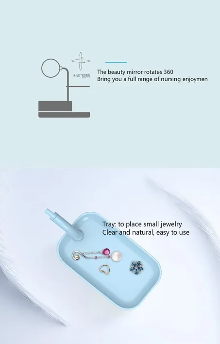 منظم مكياج بدرج و مراية