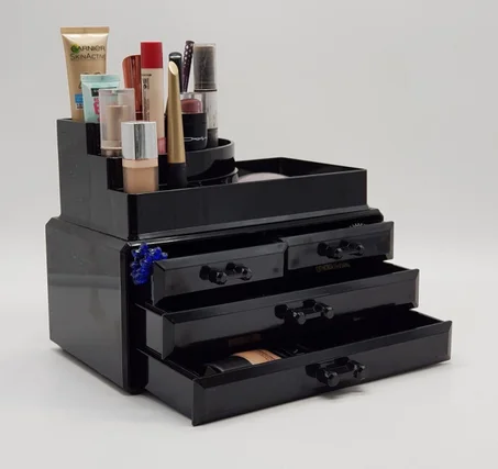 منظم مكياج اكليرك اسود 4 درج