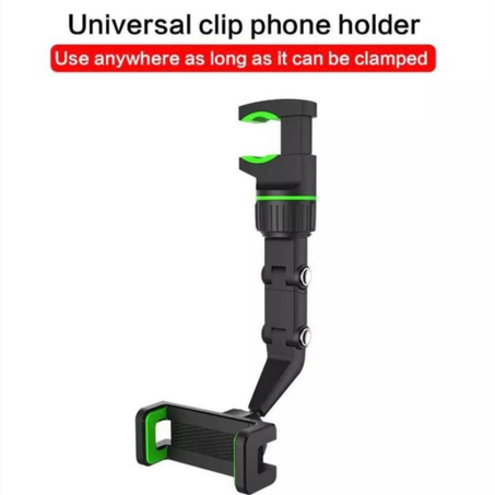 Universal Clip Cellphone Holder Multi-Joint Flexible Adjustment | Black+Green