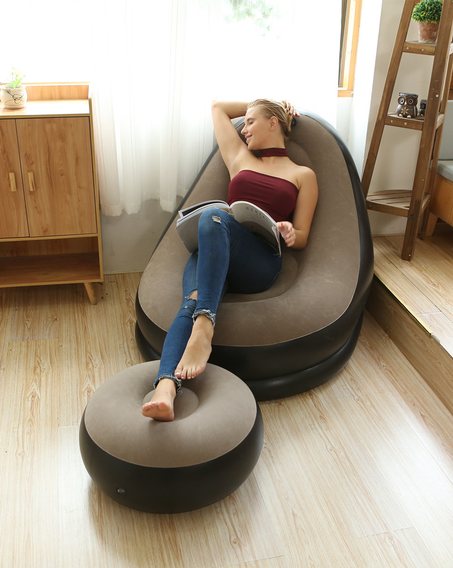 Inflatable Sofa with Footrest – Perfect for Home and Travel