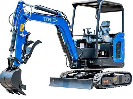 TYPHON TERROR X2 STORM Mini Excavator 2.5 Ton Diesel Kubota V1505 25HP Engine USA