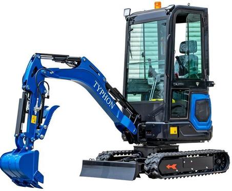 TYPHON 18 FLEX PRO 1.8 Ton Mini Excavator USA with 12 attachments
