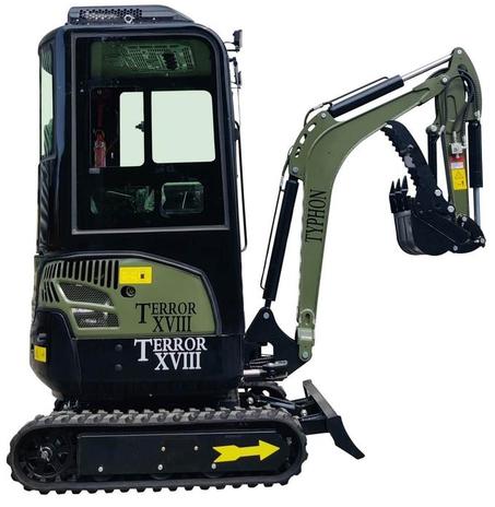 Green TYPHON TERROR XVIII Prestige 2 Ton Mini Excavator KUBOTA Diesel Engine USA