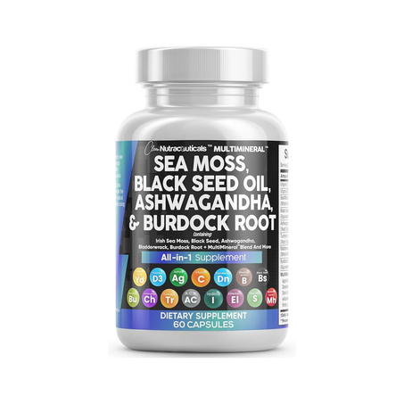 Sea Moss 3000mg Black Seed Oil 2000mg Ashwagandha