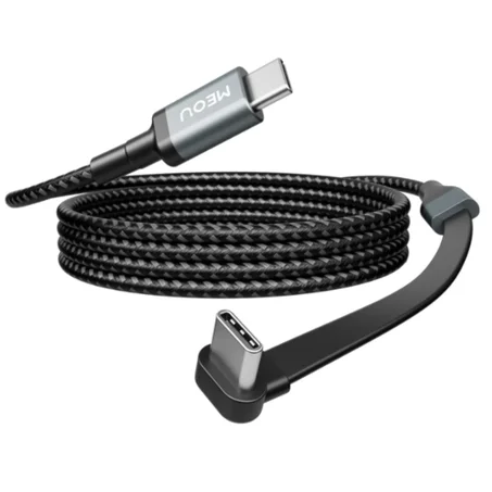 كابل شحن سريع بتصميم متين من النايلون المجدول وزاوية قائمة