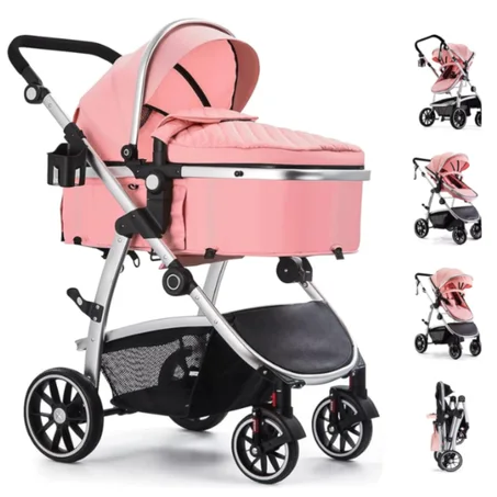 عربة أطفال هاجاداي 2 في 1 مقعد قابل للتعديل مع وضع السرير المحمول