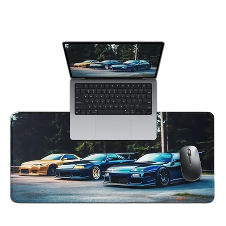 بايلالي نيست جي دي ام آر 34 (PailailaiNest JDM R34) ماوس باد كبير بتصميم سيارة سباق رياضية كول - بساط مكتب للألعاب وقاعدة كمبيوتر ولوحة مفاتيح مطاطية مانعة للانزلاق - مستلزمات مكتبية للمنزل و