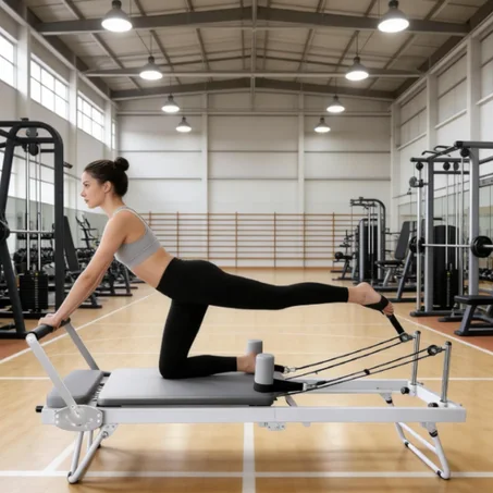 جهاز بيلاتس ريفورمر احترافي معدات وماكينة بيلاتس قابلة للطي بثلاثة مستويات