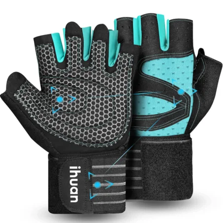 قفازات تمرين المهواة لرفع الأثقال مع دعم معصم للرجال والنساء