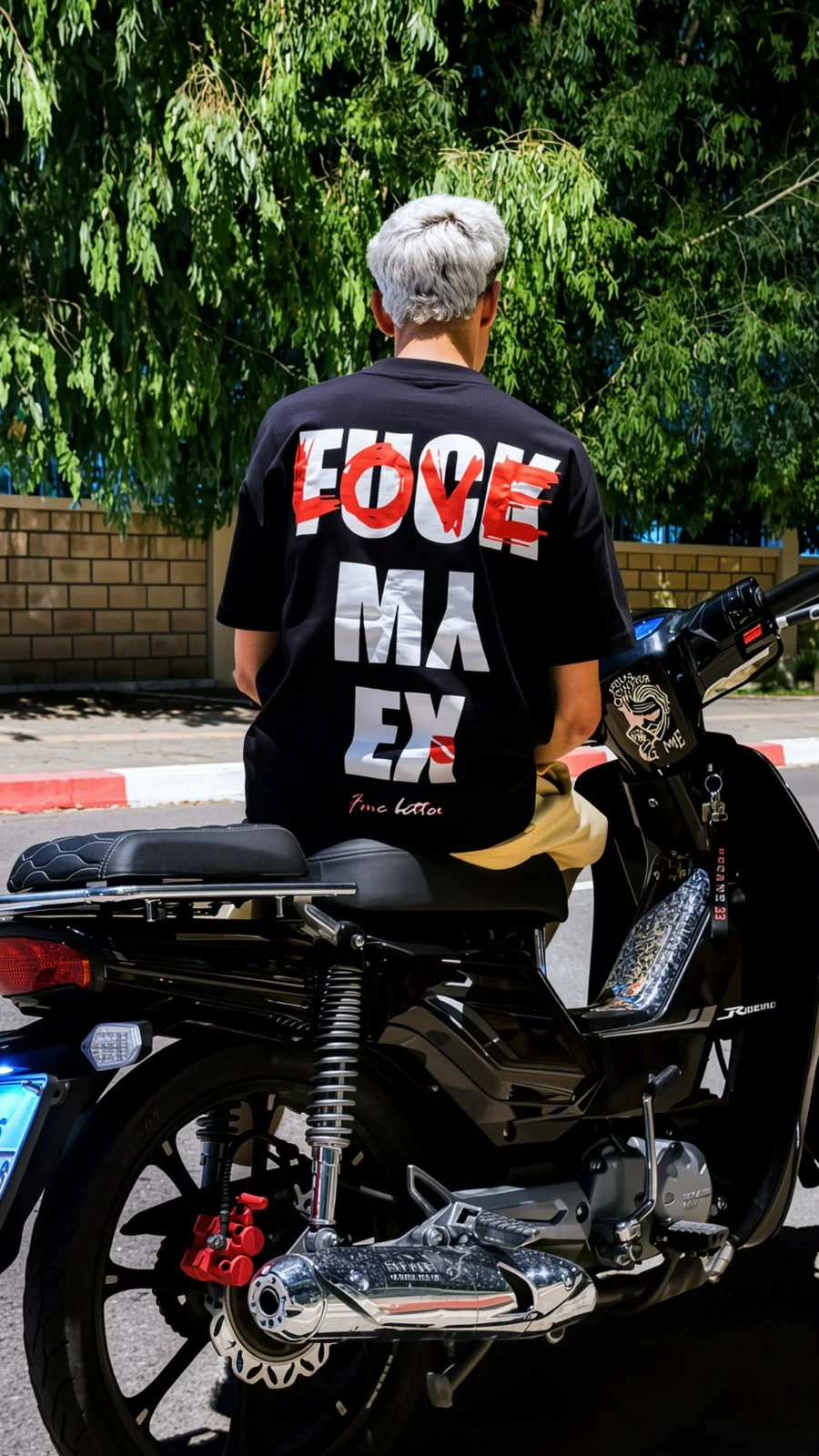 FUCK LOVE LOVE MY  EX T-SHIRT BLACK