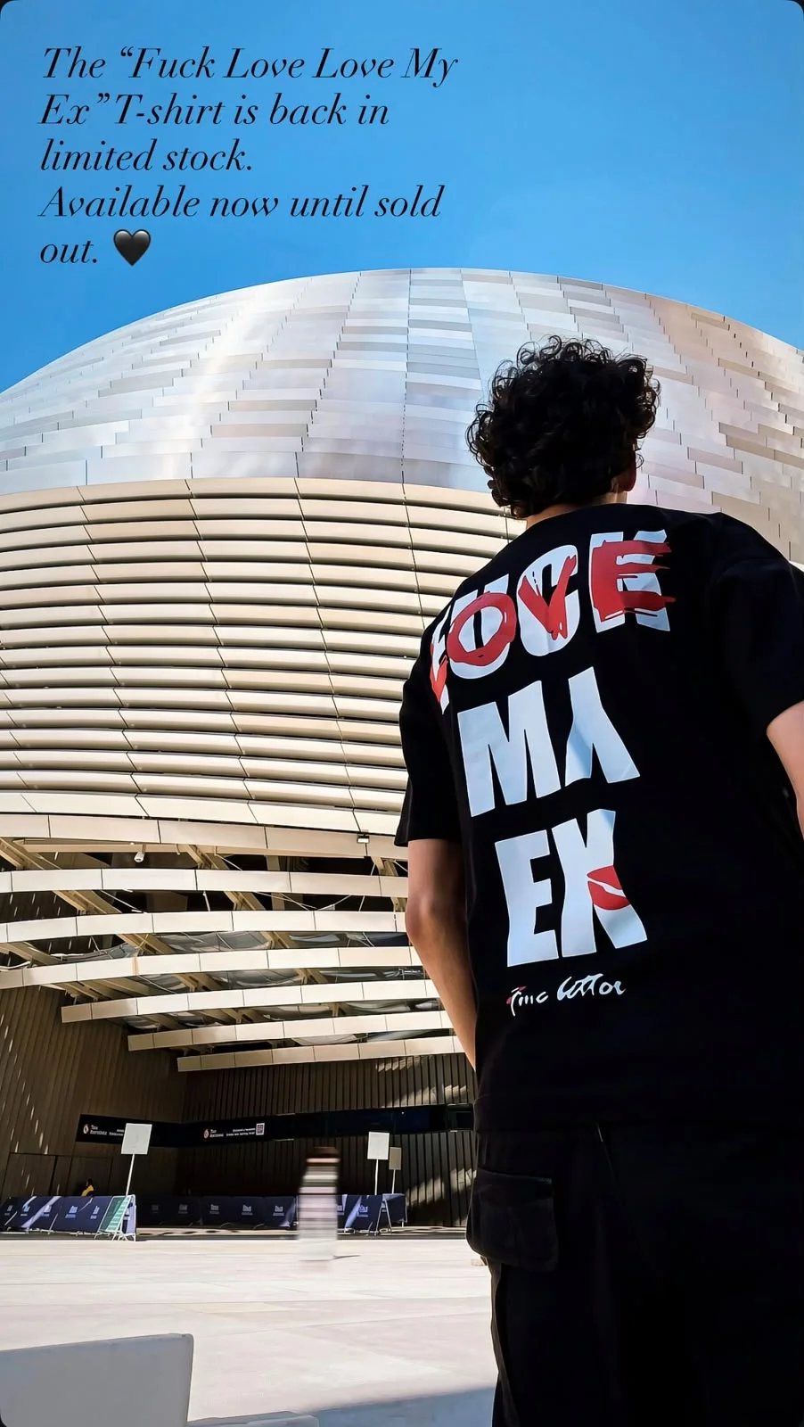 FUCK LOVE LOVE MY  EX T-SHIRT BLACK