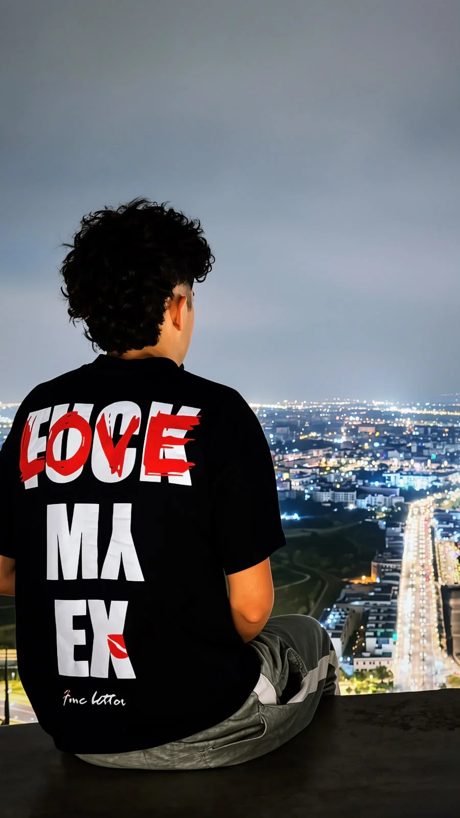 FUCK LOVE LOVE MY  EX T-SHIRT BLACK