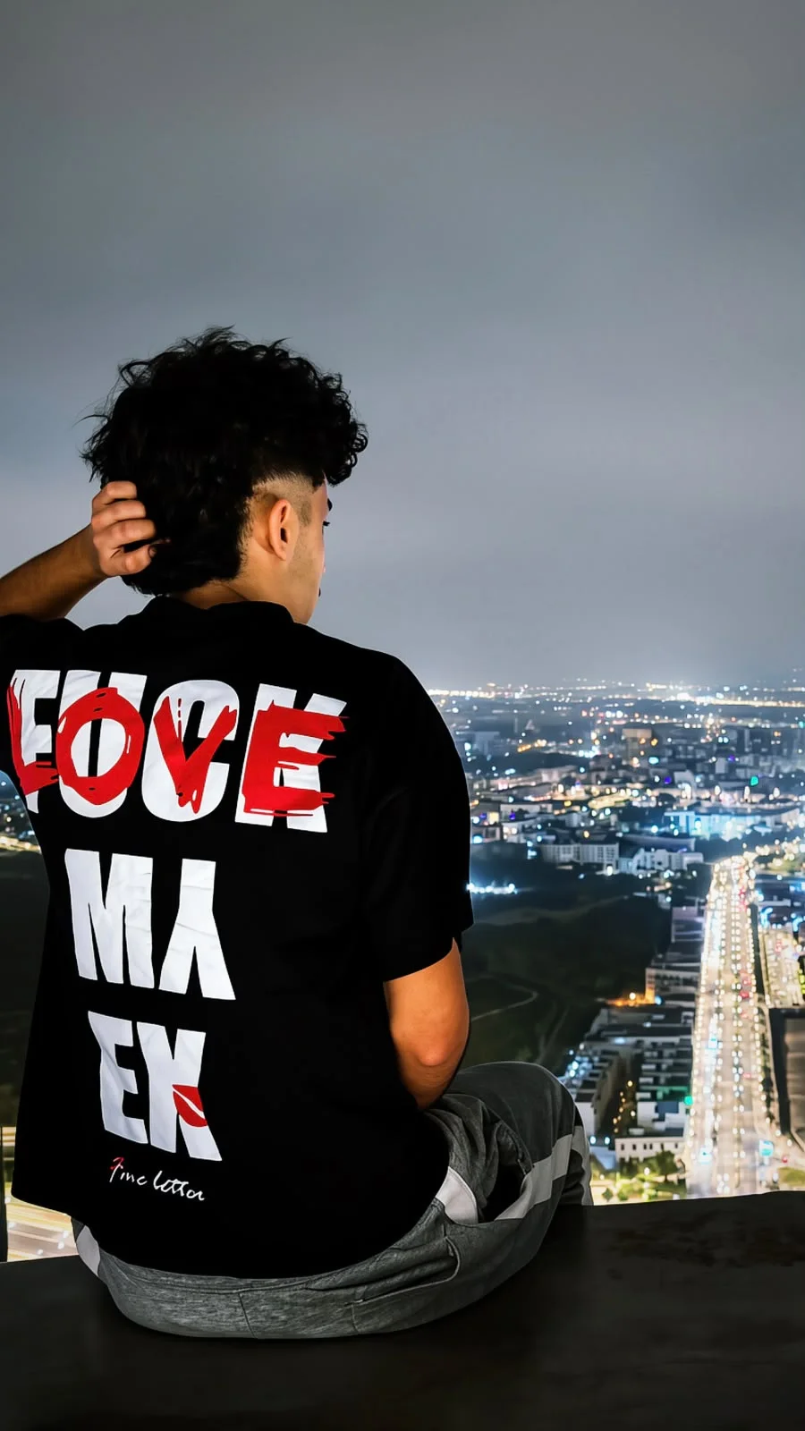 FUCK LOVE LOVE MY  EX T-SHIRT BLACK