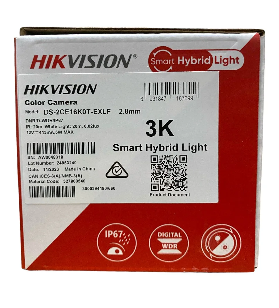 Camera HIKVISION 3K Smart Hybrid Light Fixed Mini Bullet