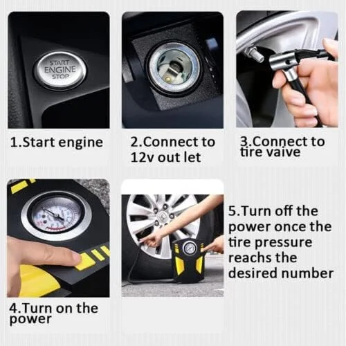 🛞 Compresseur d’Air Portable SUITU ST-5002 – Gonfleur 12V avec L