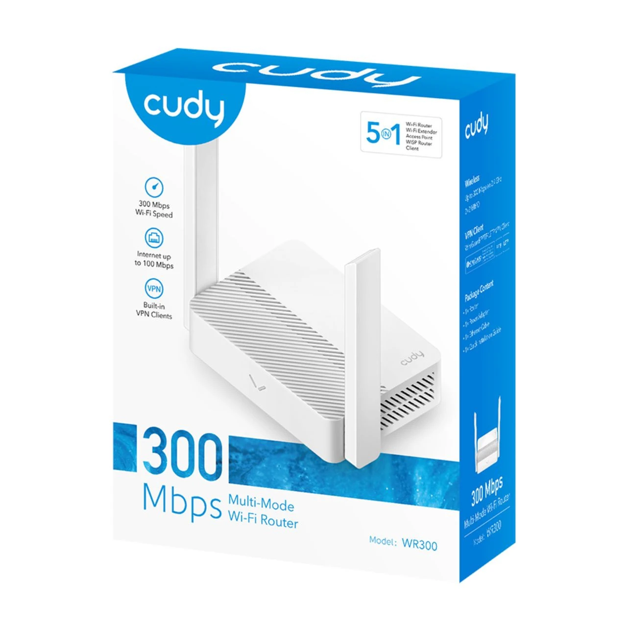 Routeur Wi-Fi Cudy WR300 300 Mbps – 5 en 1 Multi-Mode²