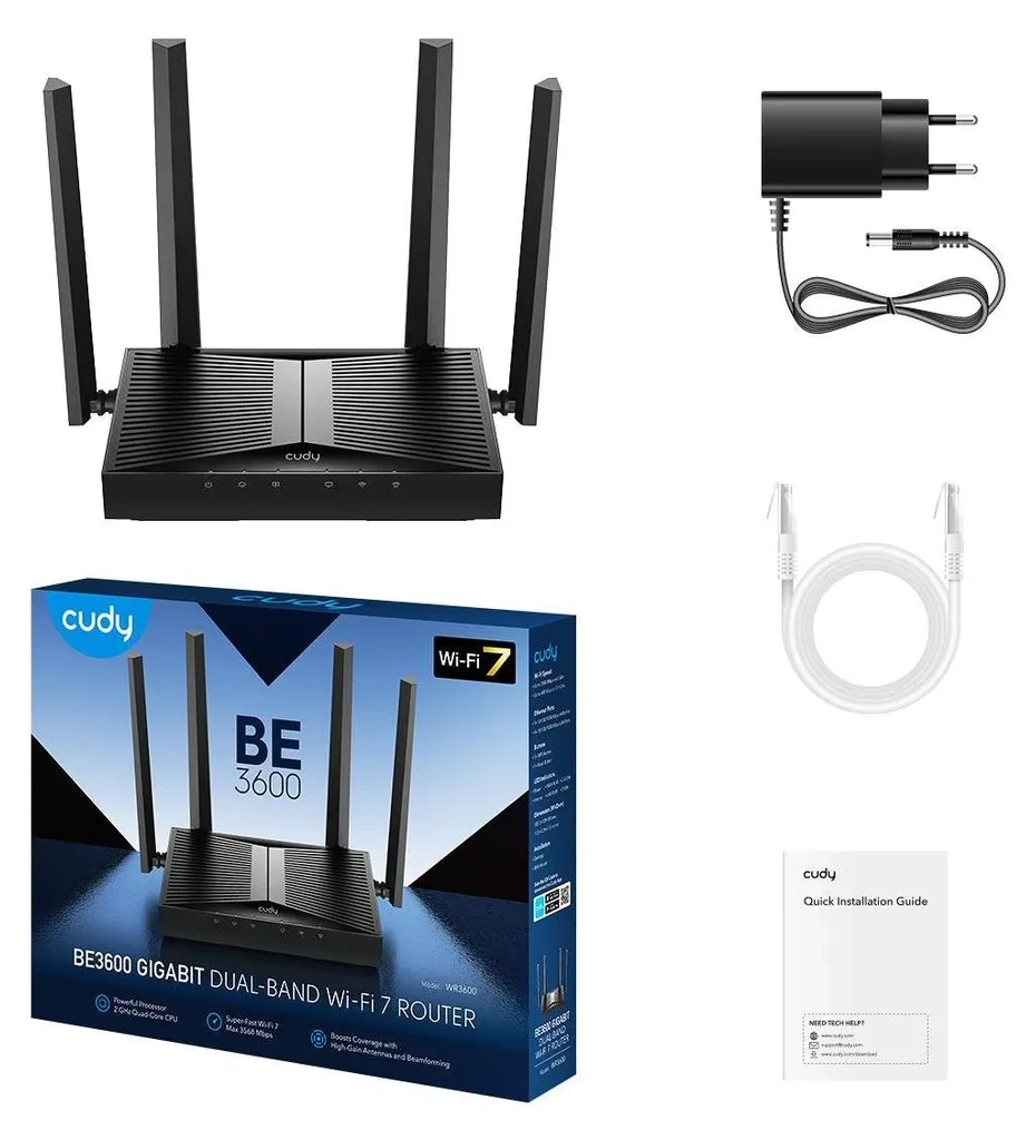Cudy BE3600 Wi-Fi 7 Gigabit Router