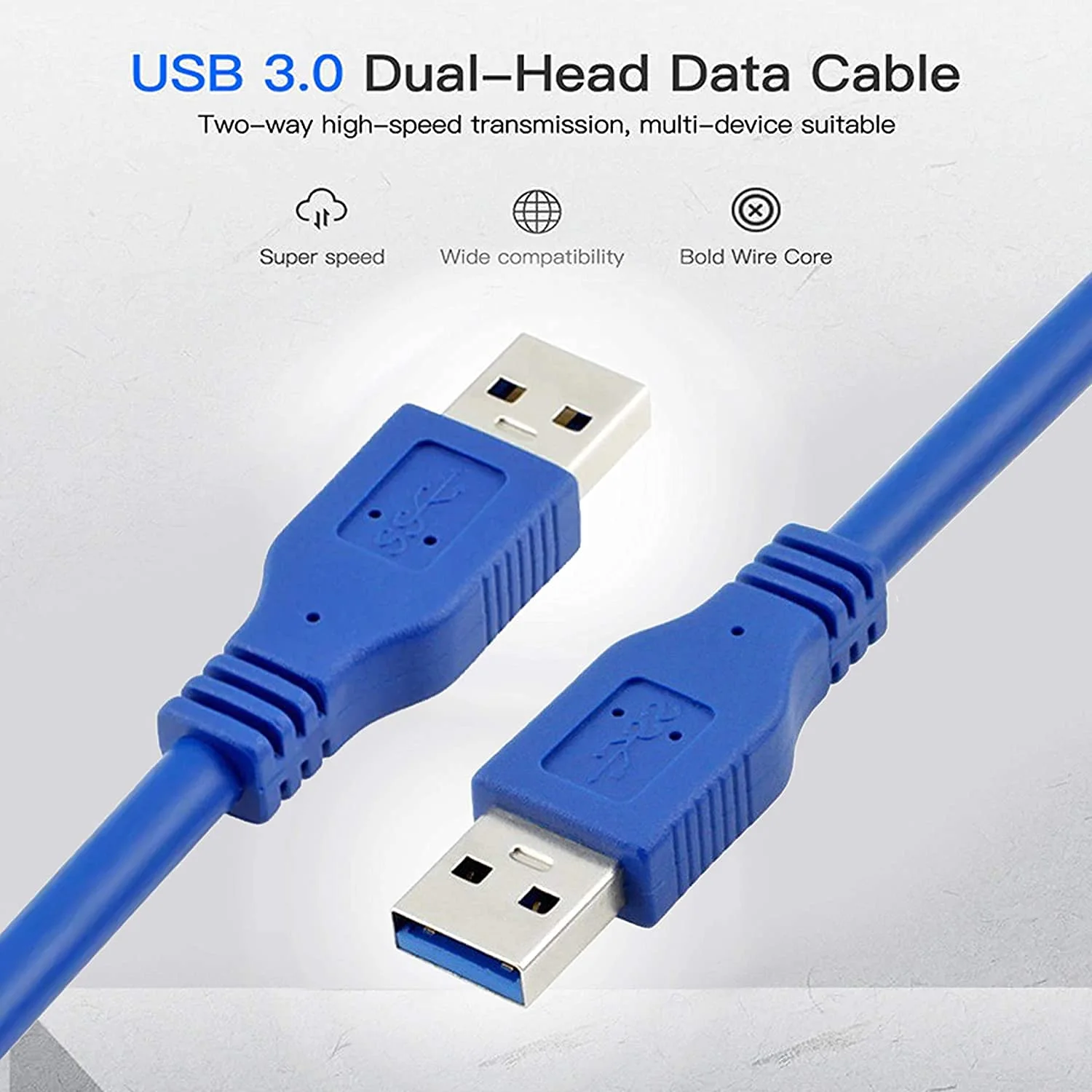 Cable USB 3.0 Male To Male 20CM
