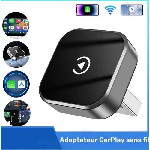 Adaptateur Sans Fil 2-en-1 CarPlay & Android Auto – Convertisseur USB Voiture