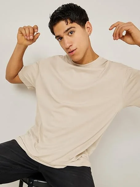 تيشيرت واسع من القطن النقي للرجال من ستايلي