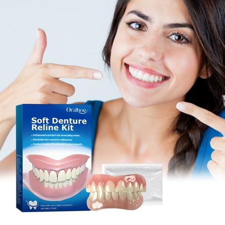 استرجع ابتسامتك بسهولة وراحة — مع كيت أورالهو لتركيب اللثة السيلكوني