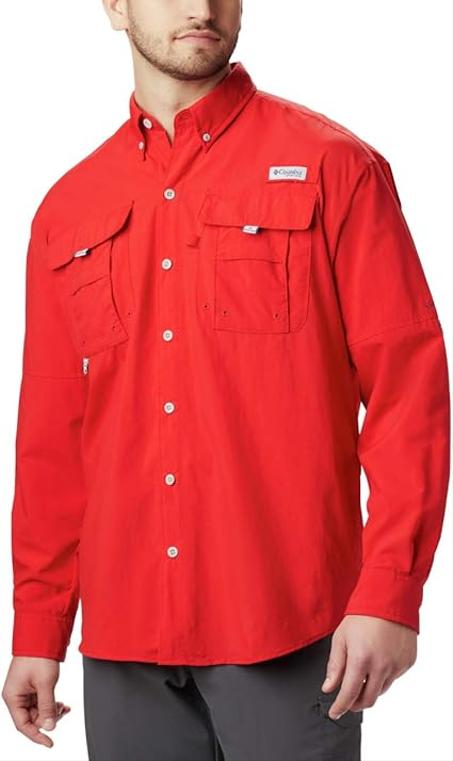 قميص صيد بي اف جي باهاما II رجالي بعامل الحماية من الاشعة فوق البنفسجية 30 وأكمام طويلة من كولومبيا