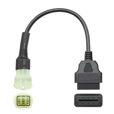 Adaptateur prise OBDII 6PIN À 16PIN OBD2 Connecteur Câble Compatible pour KTM Motorcycle
